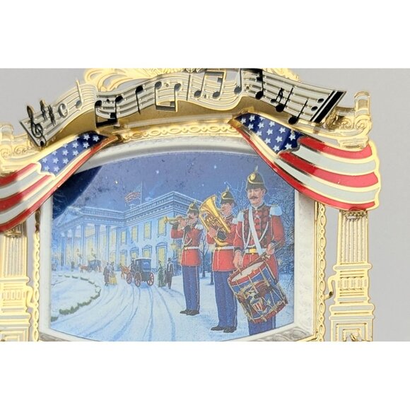 2010 Official White House Christmas Ornament Marine Band Music Theme Patriotic - Picture 3 of 8